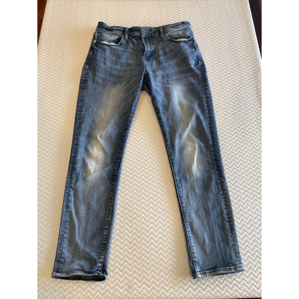 Aeropostale Jeans Mens 30x30 Athletic Skinny Fit Blue Denim Zip Closure